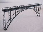 Hack Bücken N Hochbogenbrücke 32cm eingleisig, grau
