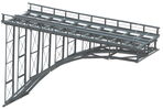 Hack Bücken N Hochbogenbrücke (Hälfte) 16cm zweigleisig, grau